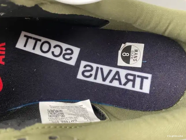 MEDIUM LOW AIR OG 1 X TRAVIS SCOTT OLIVE JORDAN DM7866-200 0628